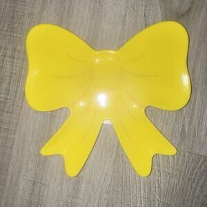 Hobby Lobby The Spring Shop Yellow Bow Plate Dish Easter Spring Decor NWT